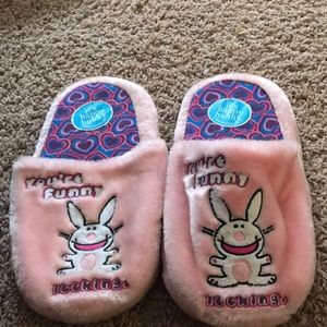 Happy bunny slippers